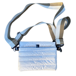 THINK ROYLN Quilted White and Tan original bum bag